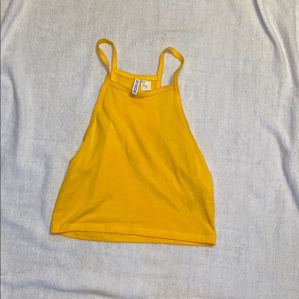 Women’s yellow halter top